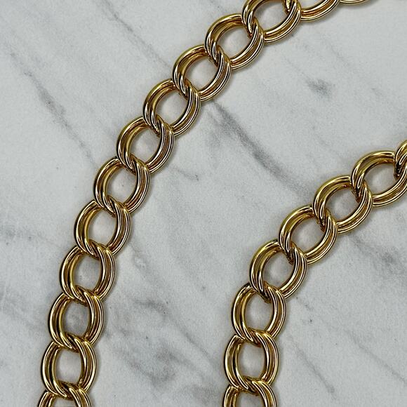 Gold Tone Chain Belt Tassel Charm Y2K Festival Style Extra Small/Small ✨ - Picture 4 of 11